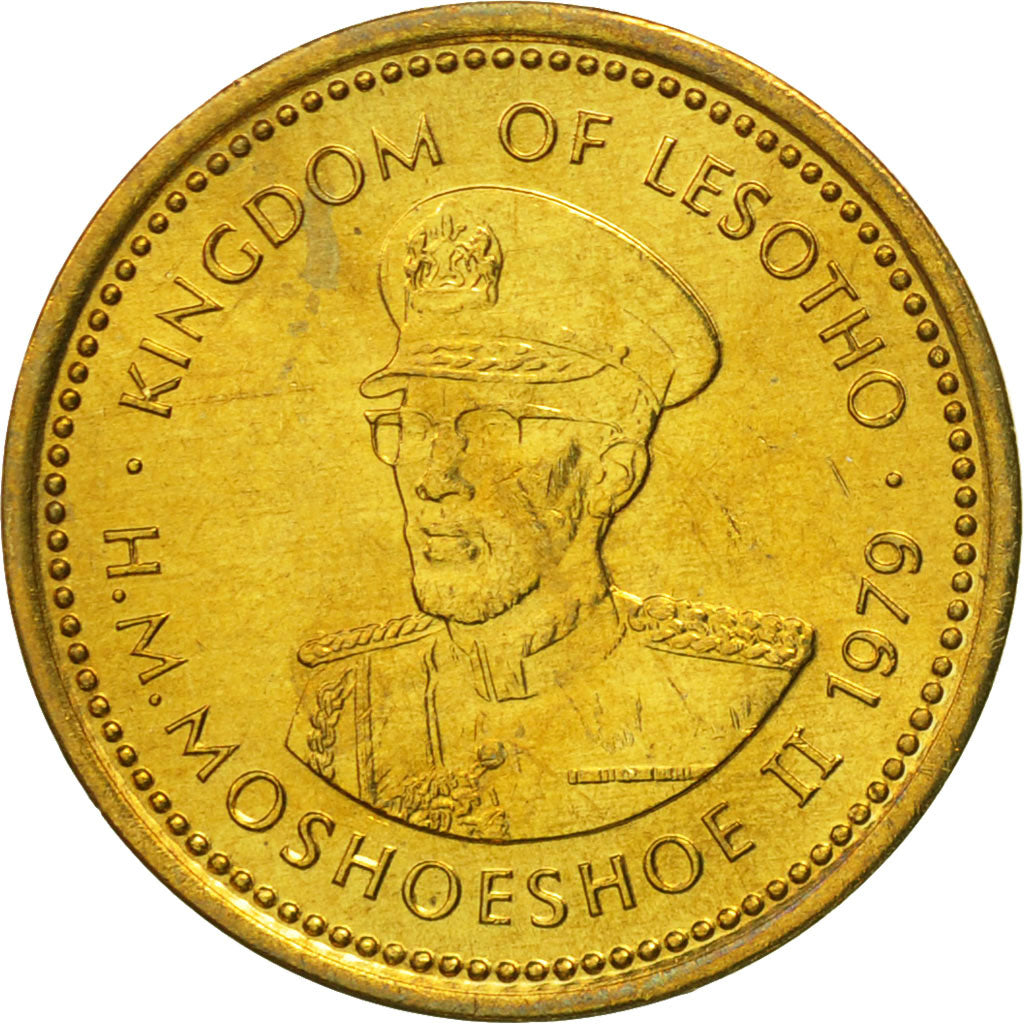 Monnaie, Lesotho, Moshoeshoe II, Sente, 1979, FDC, Nickel-brass, KM:16