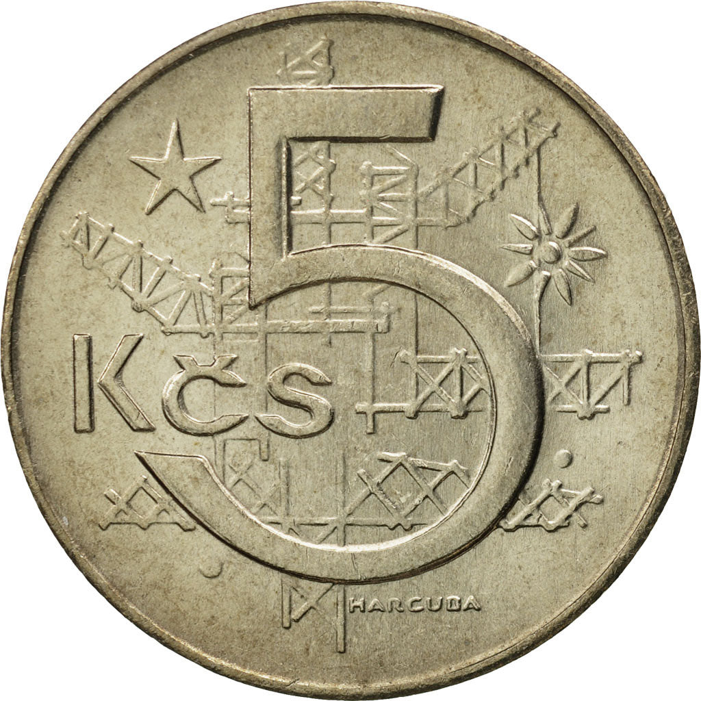 Coin, Czechoslovakia, 5 Korun, 1979, MS(65-70), Copper-nickel, KM:60