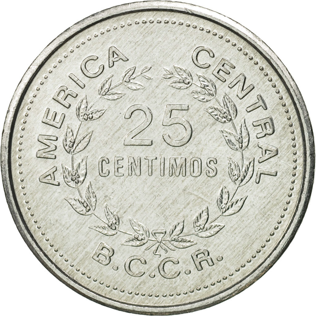 Coin, Costa Rica, 25 Centimos, 1983, MS(65-70), Aluminum, KM:188.3