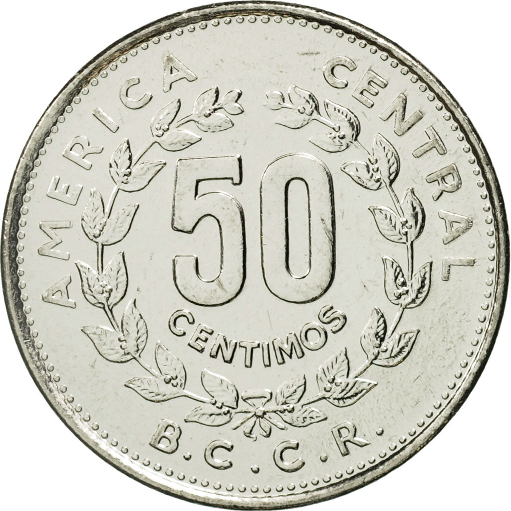Moneta, Costa Rica, 50 Centimos, 1984, FDC, Acciaio inossidabile, KM:209.2