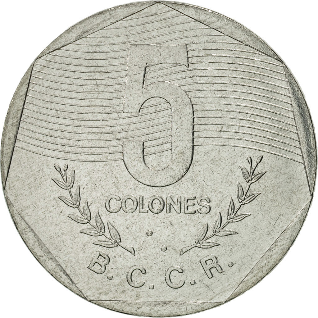Costa Rica, 5 Colones, 1983, FDC, Stainless Steel, KM:214.1