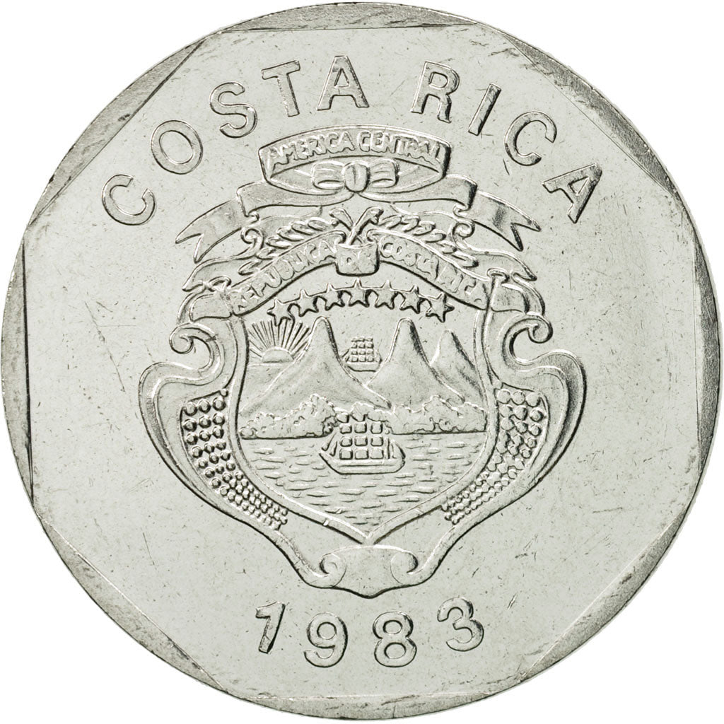 Costa Rica, 10 Colones, 1983, FDC, Stainless Steel, KM:215.1