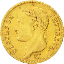 FRANCE, Napoléon I, 40 Francs, 1812, Paris, KM #696.1, EF(40-45), Gold, Gadoury 