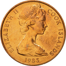 Coin, Cook Islands, Elizabeth II, 2 Cents, 1983, Franklin Mint, MS(63), Bronze