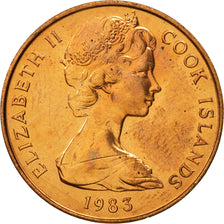 Monnaie, Îles Cook, Elizabeth II, 2 Cents, 1983, Franklin Mint, SPL, Bronze