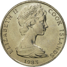 Munten, Cookeilanden, Elizabeth II, 5 Cents, 1983, Franklin Mint, FDC
