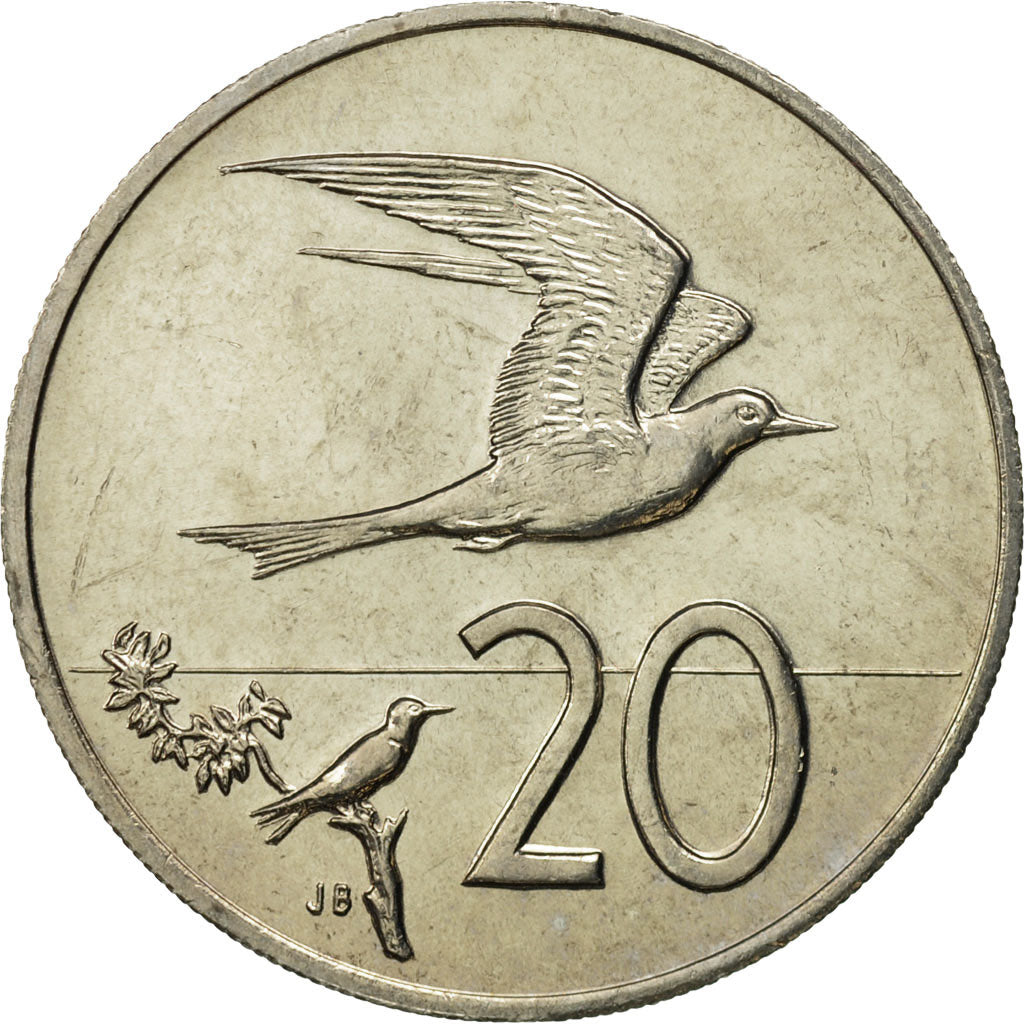 Coin, Cook Islands, Elizabeth II, 20 Cents, 1983, Franklin Mint, MS(65-70)