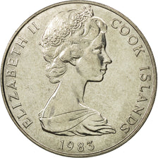 Cook Islands, Elizabeth II, Dollar, 1983, Franklin Mint, MS(63), Copper-nickel