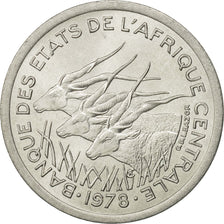 Coin, Central African States, Franc, 1978, Paris, MS(65-70), Aluminum, KM:8