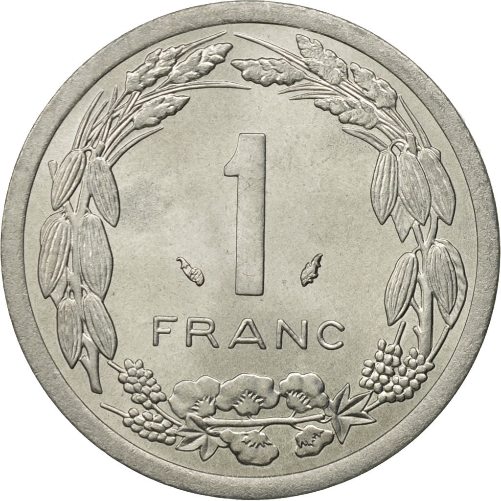 Coin, Central African States, Franc, 1978, Paris, MS(65-70), Aluminum, KM:8