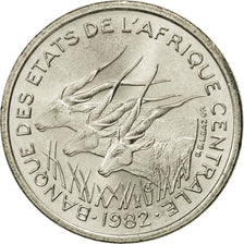 Coin, Central African States, 50 Francs, 1982, Paris, MS(65-70), Nickel, KM:11