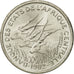 Coin, Central African States, 50 Francs, 1982, Paris, MS(65-70), Nickel, KM:11