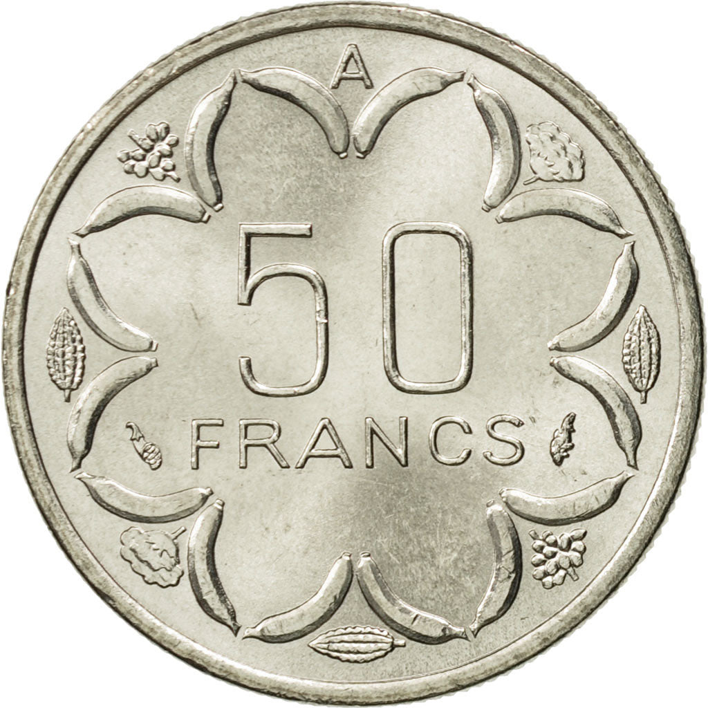 Coin, Central African States, 50 Francs, 1982, Paris, MS(65-70), Nickel, KM:11