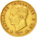 ITALIAN STATES, 40 Lire, 1814, Milan, KM #12, EF(40-45), Gold, 14.83