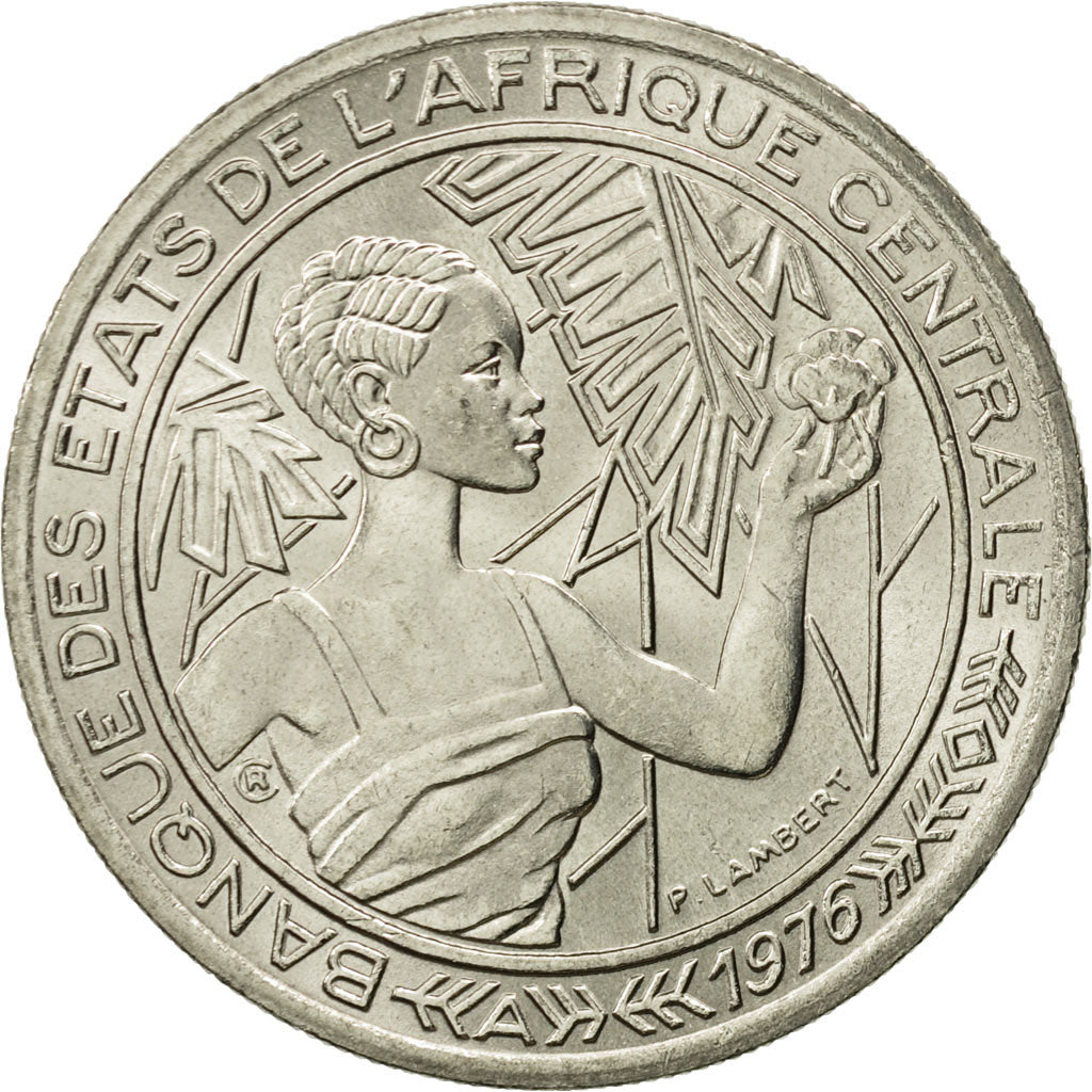 Central African States, 500 Francs, 1976, Paris, MS(65-70), Nickel, KM:12