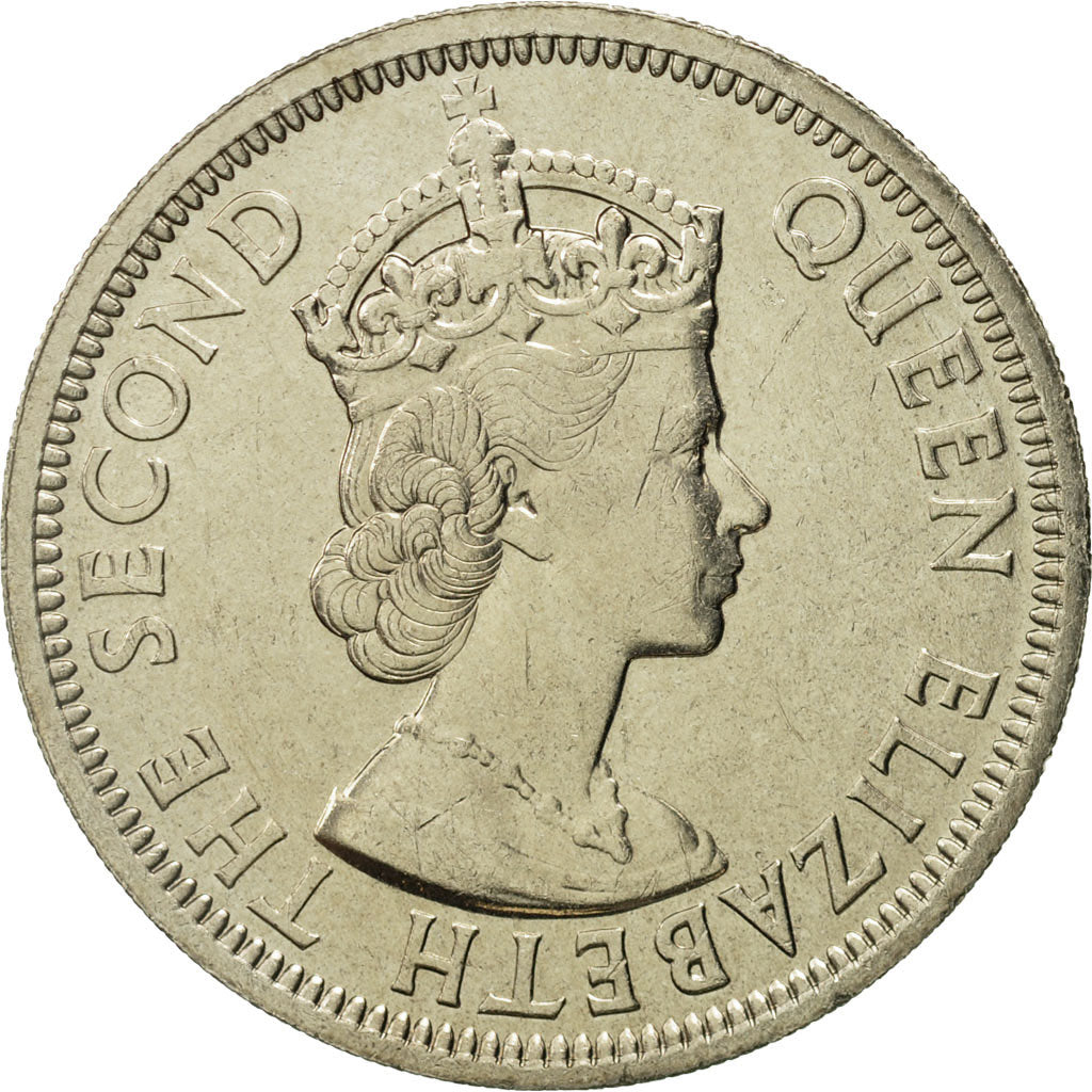 Monnaie, Etats des caraibes orientales, Elizabeth II, 50 Cents, 1965, Paris