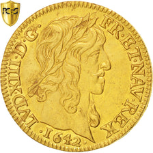 France, Louis XIII, Louis d'or, 1642, Gold, KM:104, PCGS UNC Details