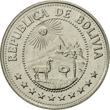 Bolivia, 50 Centavos, 1978, MS(65-70), Nickel Clad Steel, KM:190