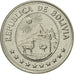 Bolivia, 50 Centavos, 1978, MS(65-70), Nickel Clad Steel, KM:190