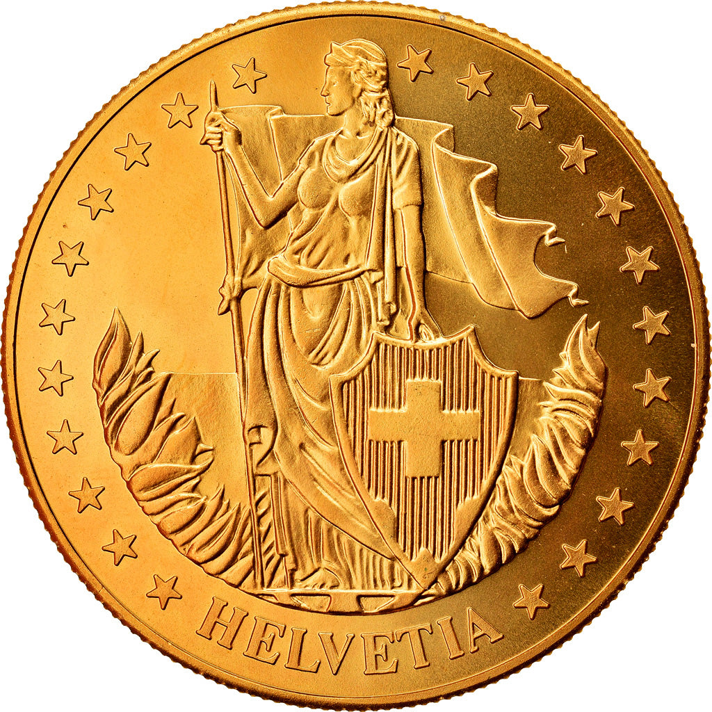 Switzerland, Medal, Jean Calvin, MS(64), Copper-Nickel Gilt
