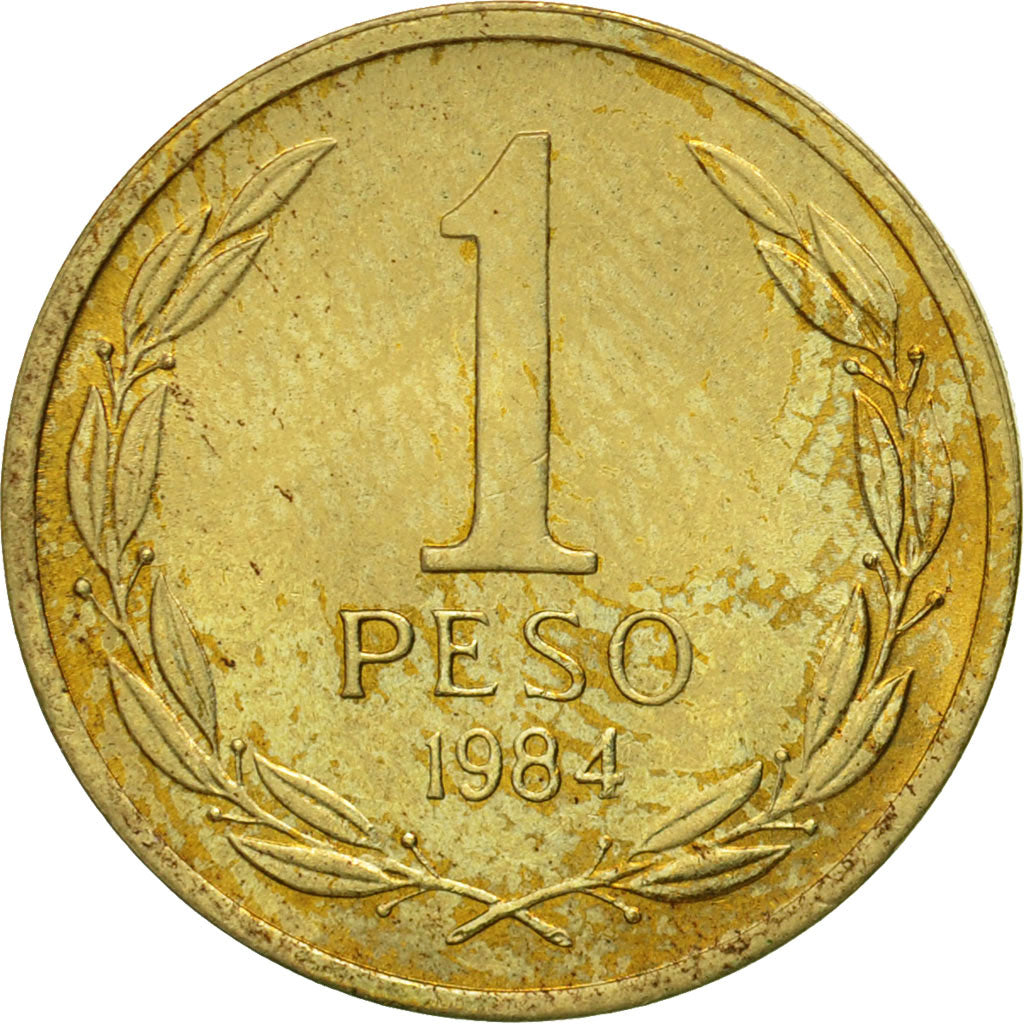 Coin, Chile, Peso, 1984, AU(55-58), Aluminum-Bronze, KM:216.1