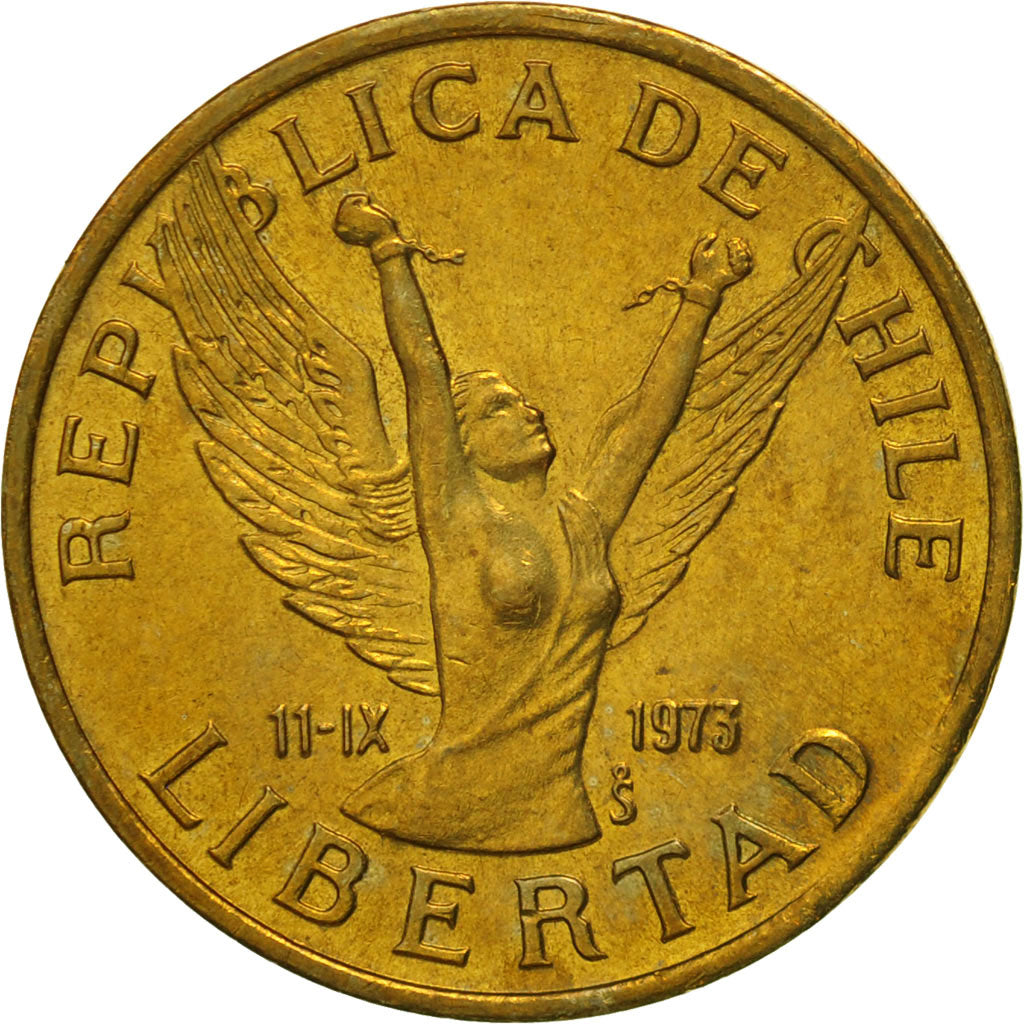 Chile, 5 Pesos, 1984, Santiago, AU(55-58), Aluminum-Bronze, KM:217.1
