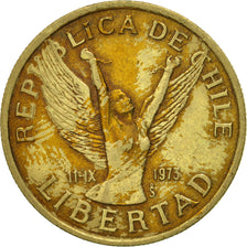 Coin, Chile, 10 Pesos, 1981, Santiago, AU(55-58), Aluminum-Bronze, KM:218.1