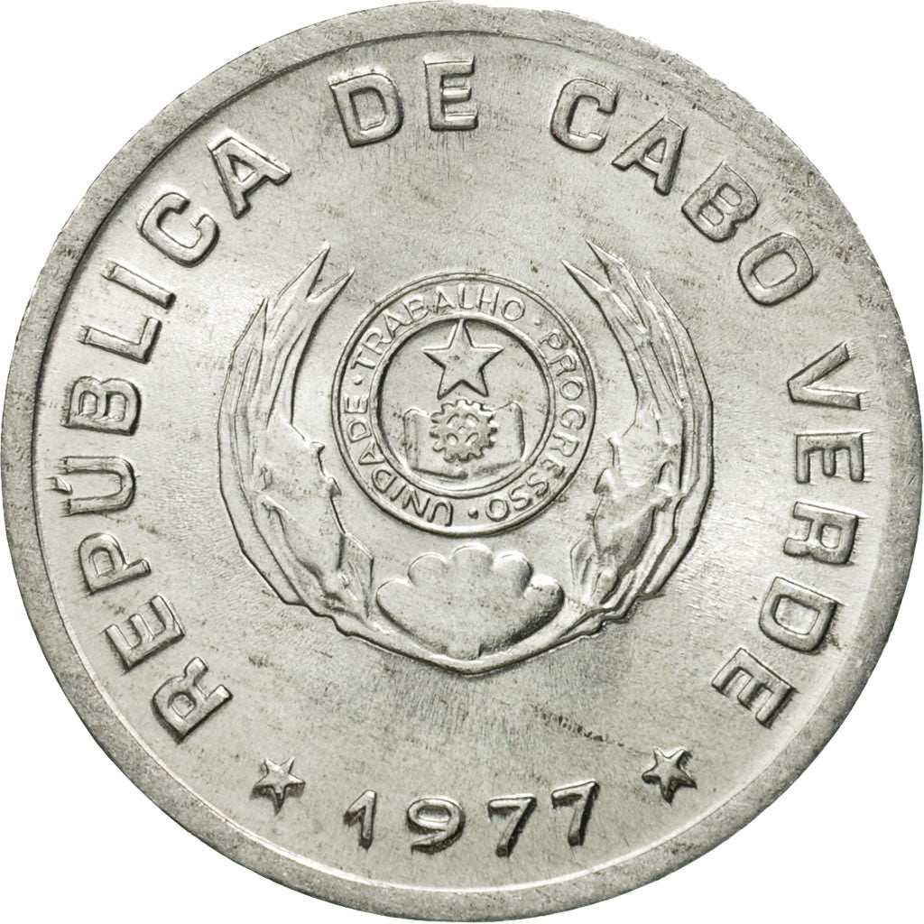 Coin, Cape Verde, 20 Centavos, 1977, MS(65-70), Aluminum, KM:15