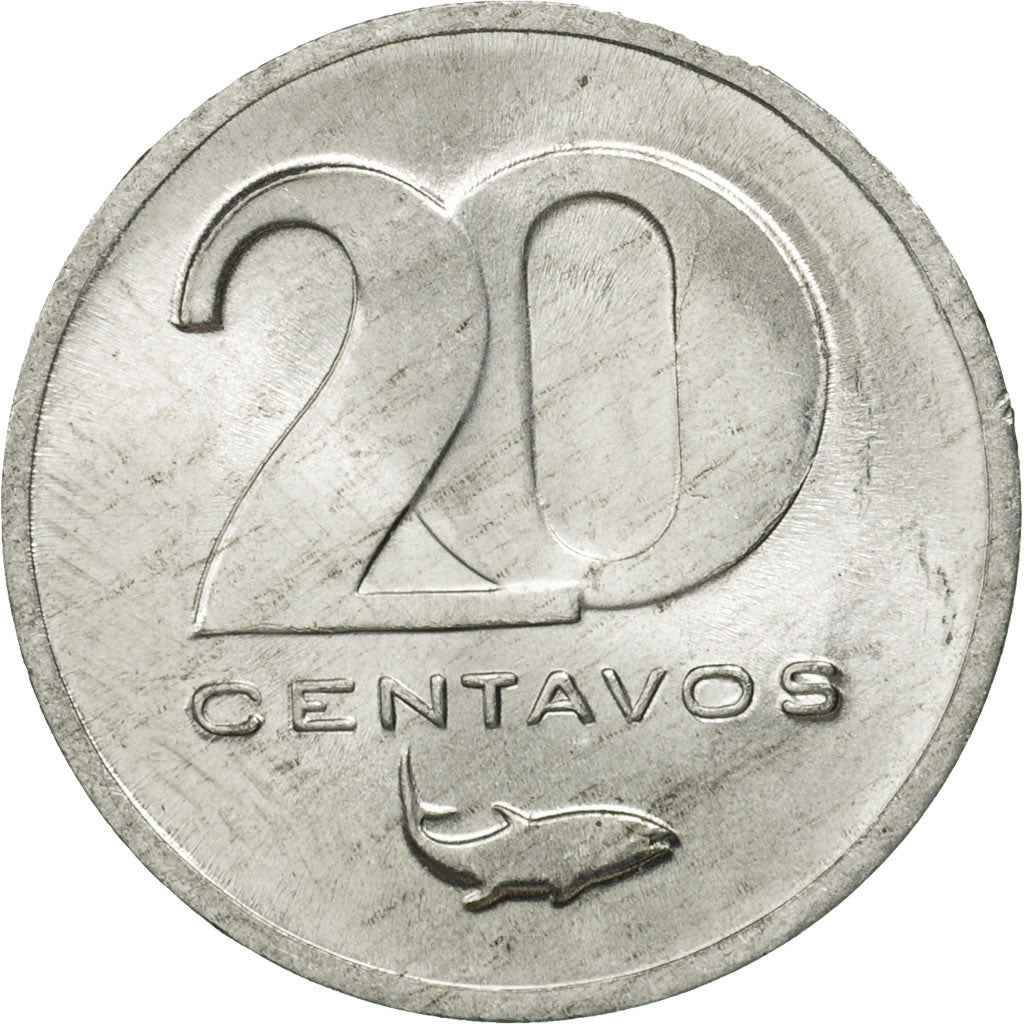 Coin, Cape Verde, 20 Centavos, 1977, MS(65-70), Aluminum, KM:15