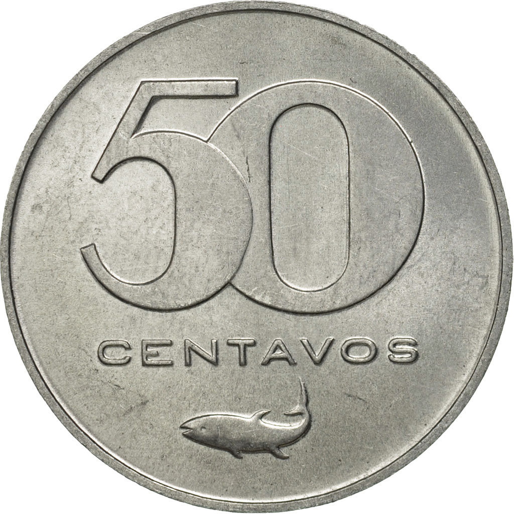 Cape Verde, 50 Centavos, 1977, MS(65-70), Aluminum, KM:16