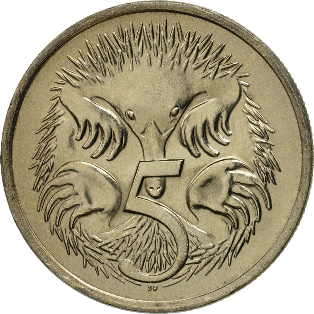 Australia, Elizabeth II, 5 Cents, 1982, MS(65-70), Copper-nickel, KM:64