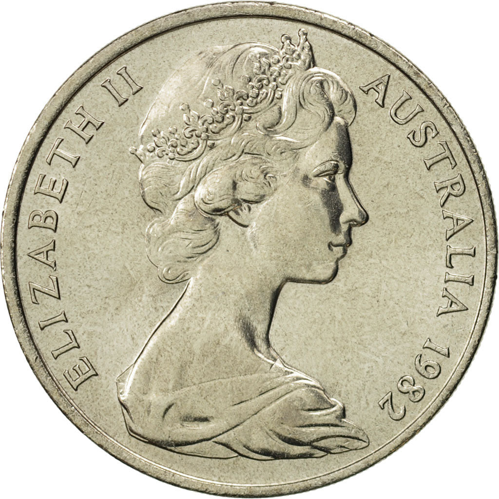 Coin, Australia, Elizabeth II, 20 Cents, 1982, MS(65-70), Copper-nickel, KM:66