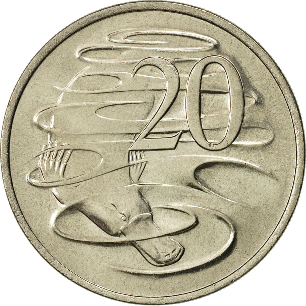 Coin, Australia, Elizabeth II, 20 Cents, 1982, MS(65-70), Copper-nickel, KM:66