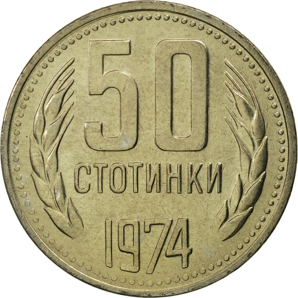 Coin, Bulgaria, 50 Stotinki, 1974, MS(65-70), Nickel-brass, KM:89