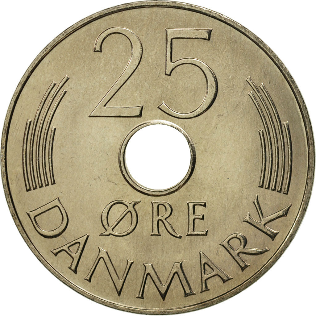 Coin, Denmark, Margrethe II, 25 Öre, 1984, Copenhagen, MS(65-70)