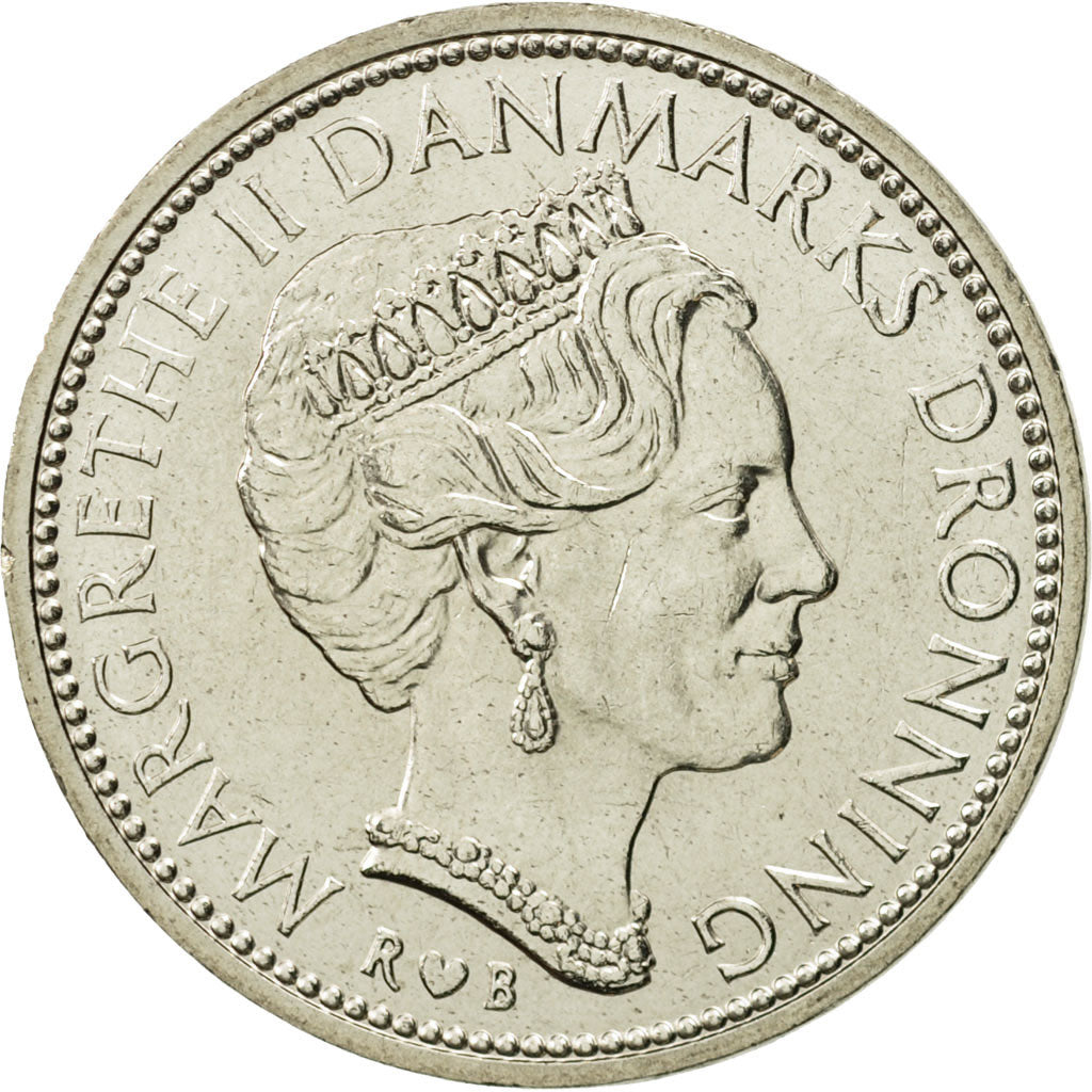 Danemark, Margrethe II, 10 Kroner, 1984, Copenhagen, FDC, Copper-nickel
