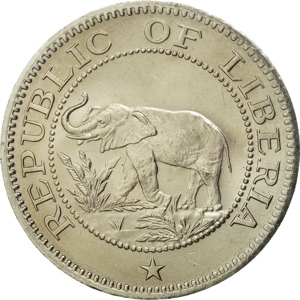 Liberia, 5 Cents, 1984, MS(65-70), Copper-nickel, KM:14