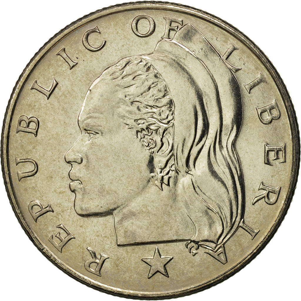 Coin, Liberia, 50 Cents, 1968, MS(65-70), Copper-nickel, KM:17a.2