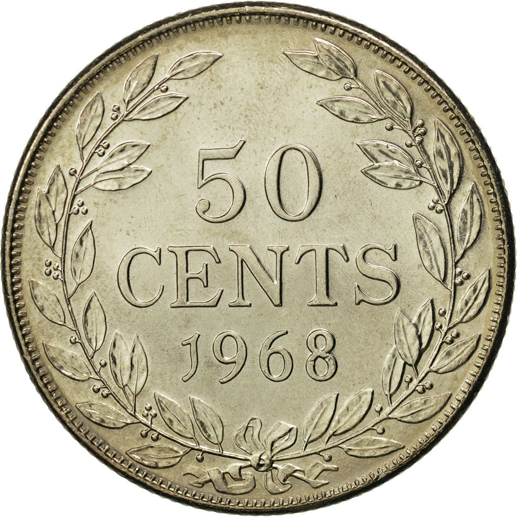 Coin, Liberia, 50 Cents, 1968, MS(65-70), Copper-nickel, KM:17a.2