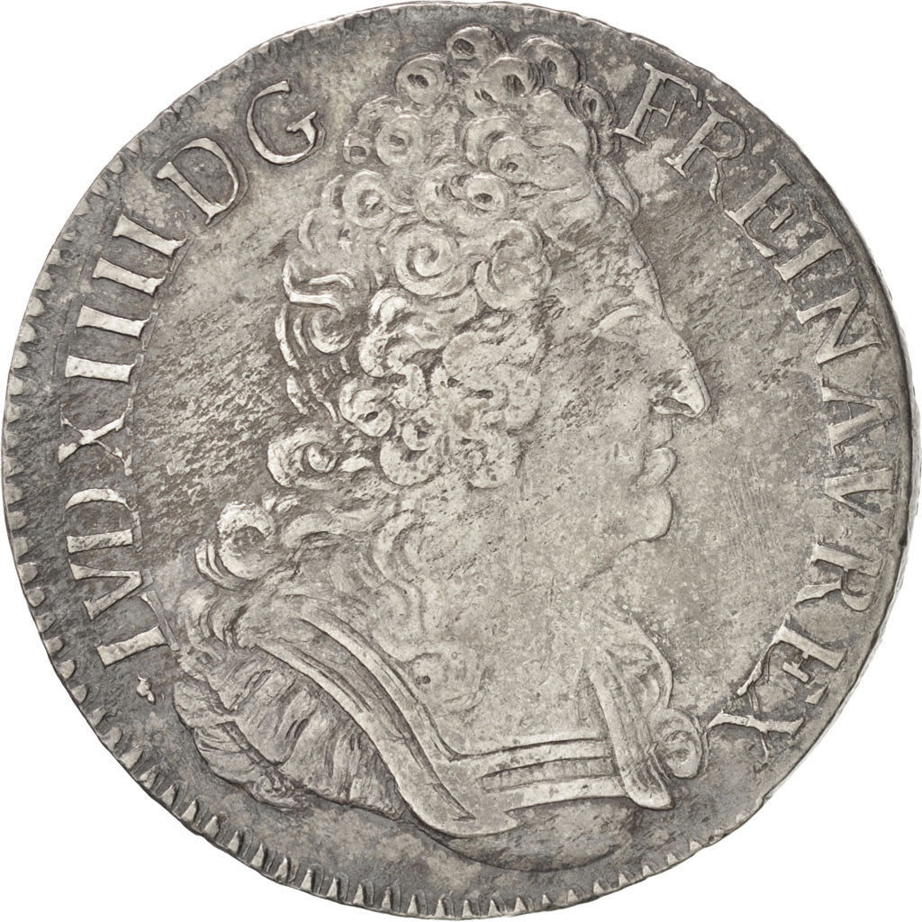 FRANCE, Écu aux 3 couronnes, ECU, 1709, La Rochelle, KM #386.7, EF(40-45), ...
