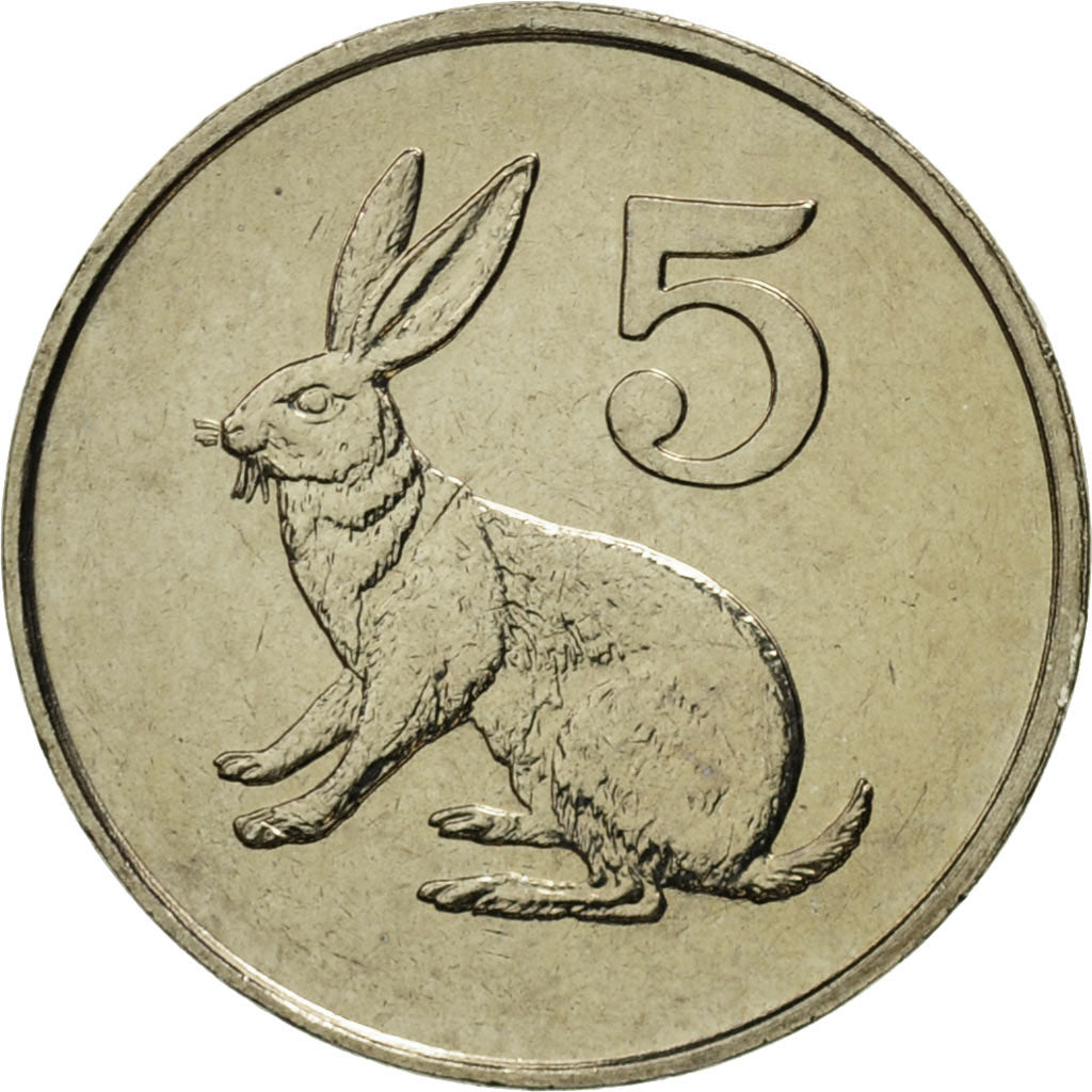 Coin, Zimbabwe, 5 Cents, 1980, MS(65-70), Copper-nickel, KM:2