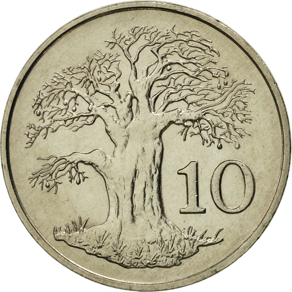 Coin, Zimbabwe, 10 Cents, 1980, MS(65-70), Copper-nickel, KM:3