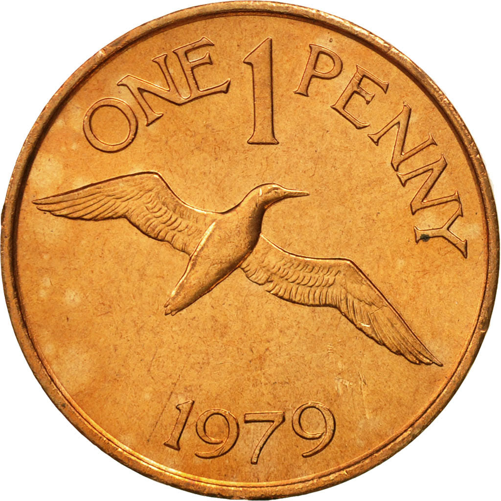 Coin, Guernsey, Elizabeth II, Penny, 1979, Heaton, MS(63), Bronze, KM:27