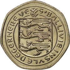 Coin, Guernsey, Elizabeth II, 20 Pence, 1982, Heaton, MS(65-70), Copper-nickel