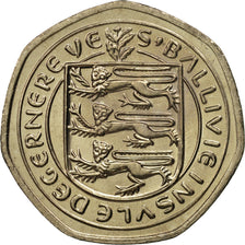 Monnaie, Guernsey, Elizabeth II, 20 Pence, 1982, Heaton, FDC, Copper-nickel