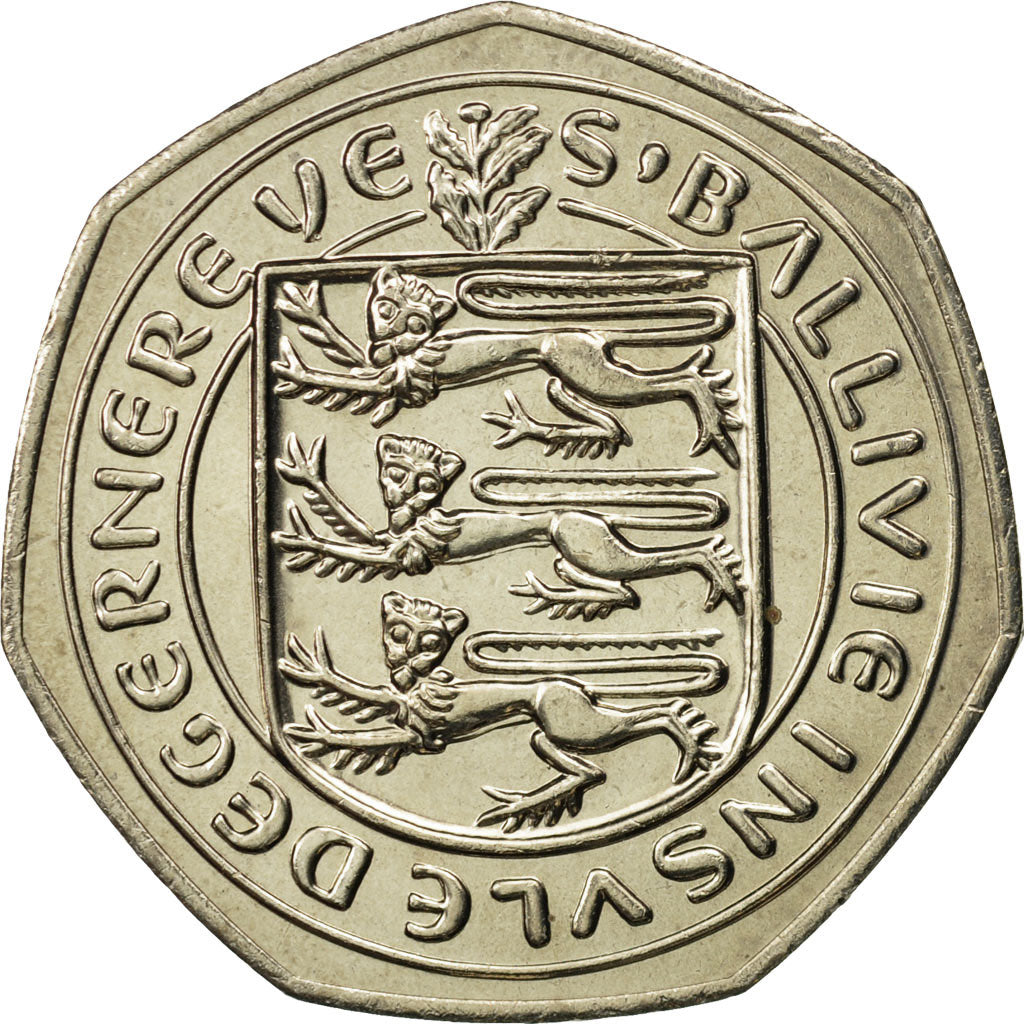 Guernsey, Elizabeth II, 50 Pence, 1982, Heaton, MS(65-70), Copper-nickel, KM:34