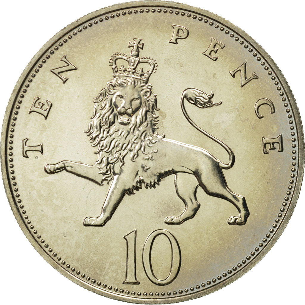 Great Britain, Elizabeth II, 10 Pence, 1985, MS(65-70), Copper-nickel, KM:938