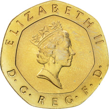 Coin, Great Britain, Elizabeth II, 20 Pence, 1985, MS(65-70), Copper-nickel