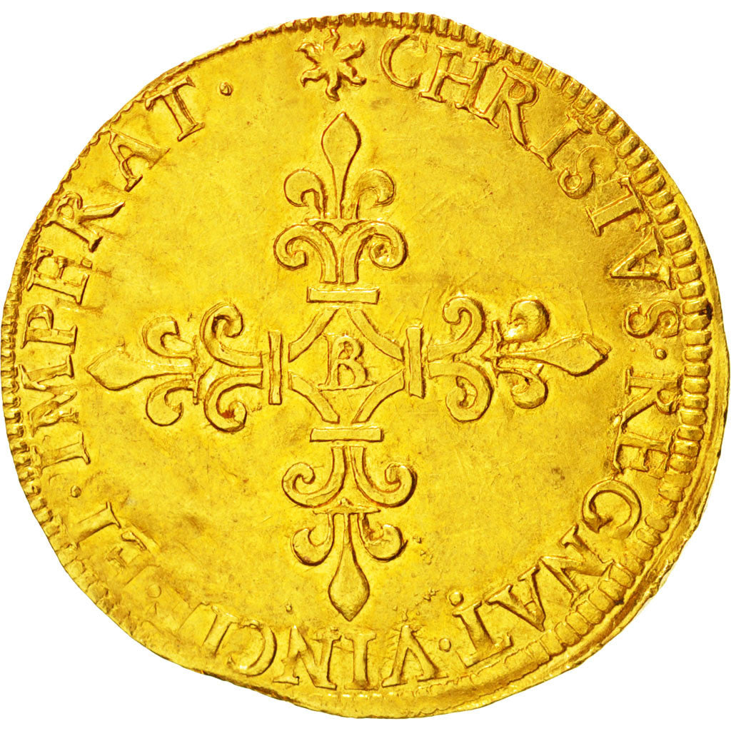 Munten, Frankrijk, Ecu d'or, 1561, Rouen, PR, Goud, Sombart:4904