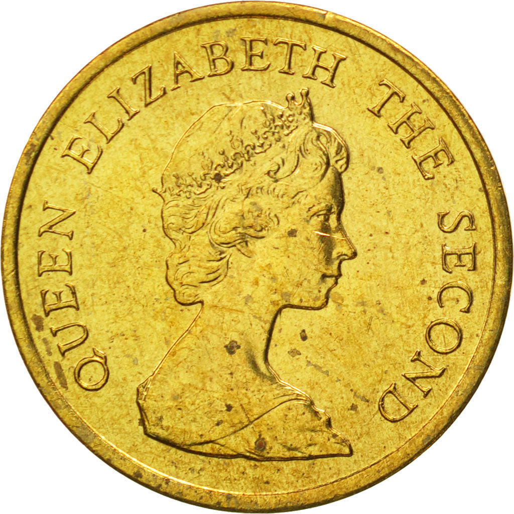 Coin, Hong Kong, Elizabeth II, 10 Cents, 1982, MS(65-70), Nickel-brass, KM:49
